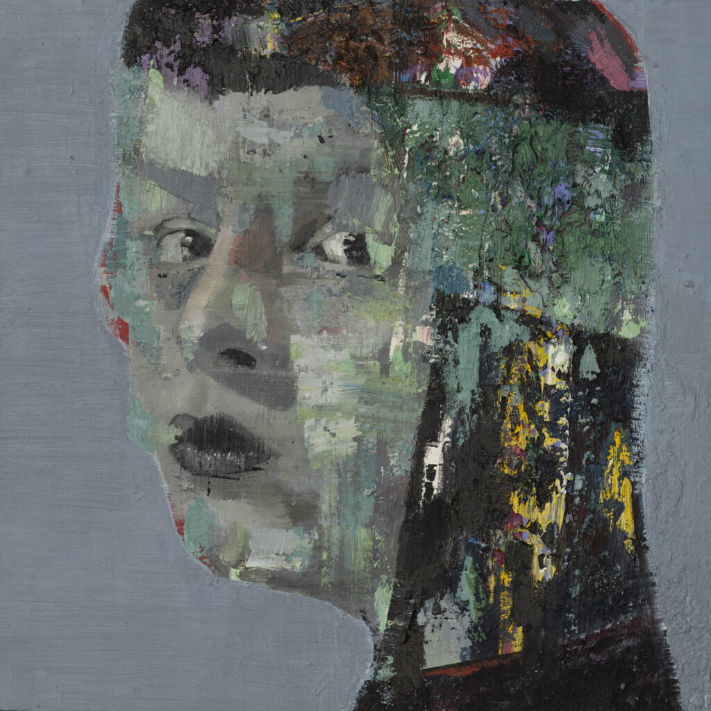 Erik Formoe<br>ERINDRING<br>50 x 50 cm<br>akryl på lerret