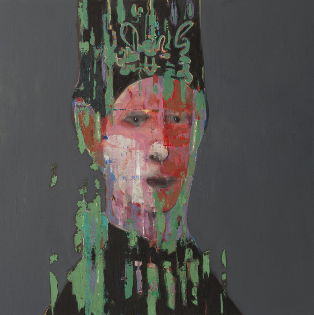 Erik Formoe<br>INFLUENSER<br>100 x 100 cm<br>olje på lerret