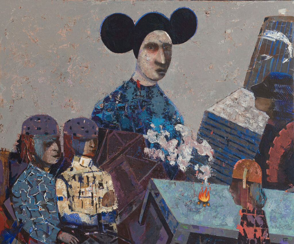 Erik Formoe<br>INGEN RØYK UTEN ILD<br>120 x 160 cm<br>olje på lerret