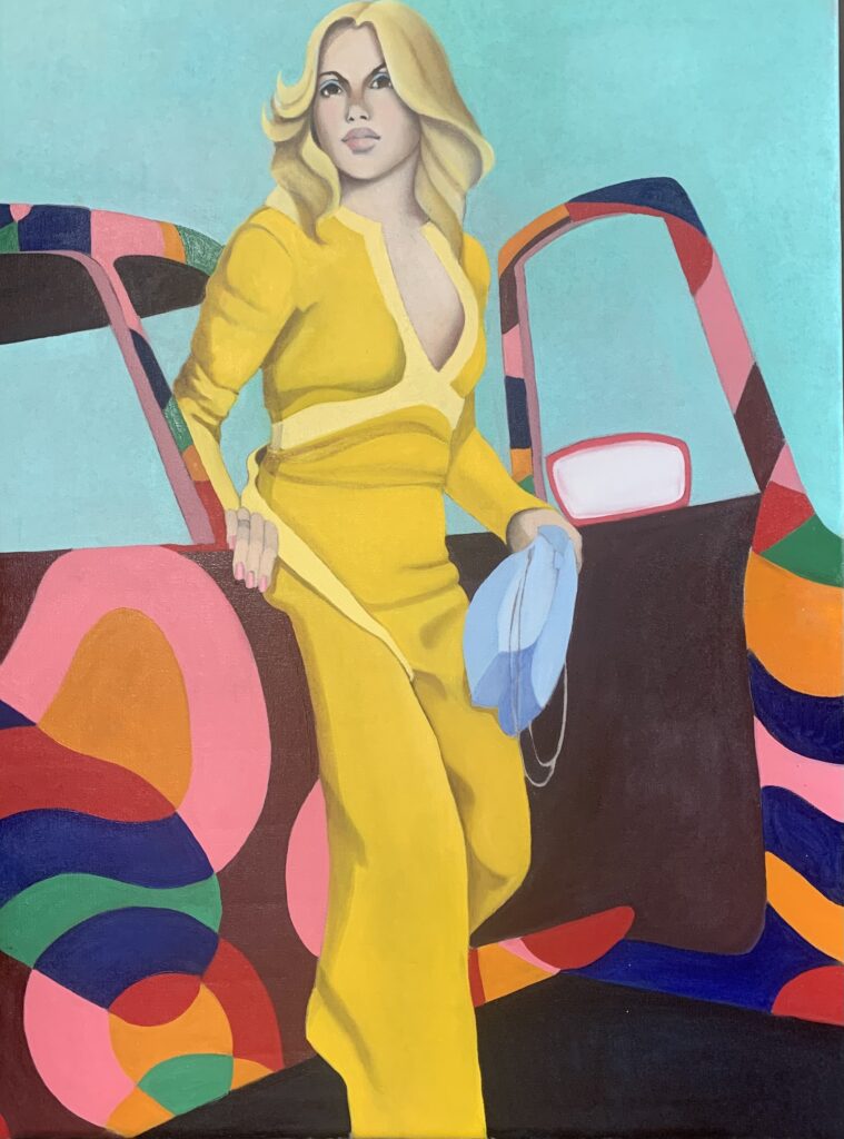 Edvarda A. Braanaas<br>LITTLE DRUMMER GIRL<br<120 x 90 cm<br>olje på lerret
