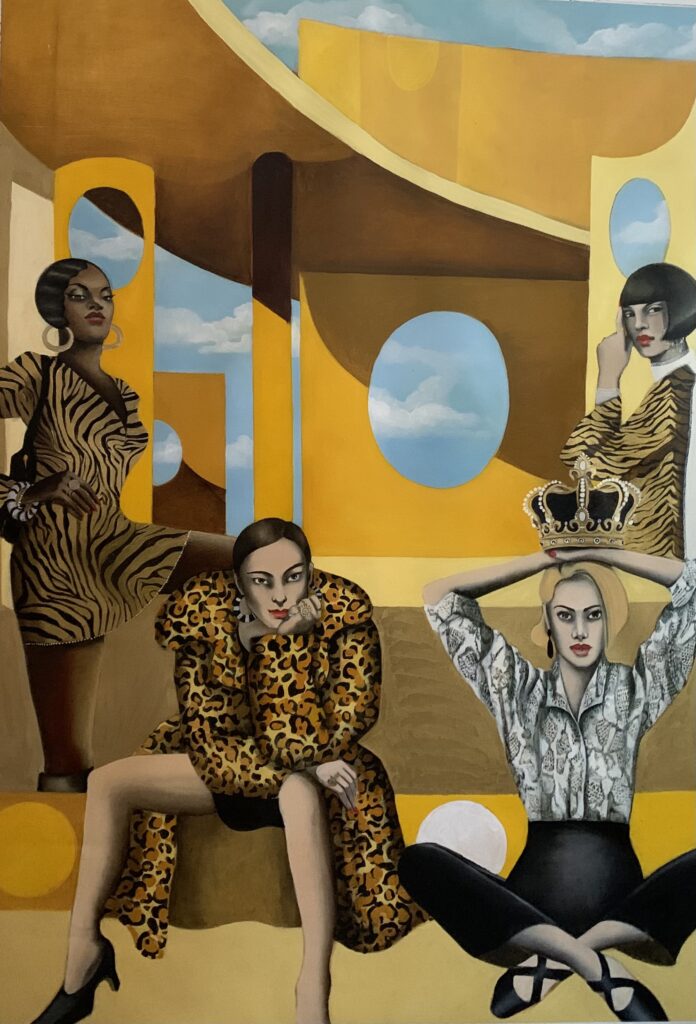 Edvarda A. Braanaas<br>QUEENS<br>200 x 140 cm<br>olje på lerret