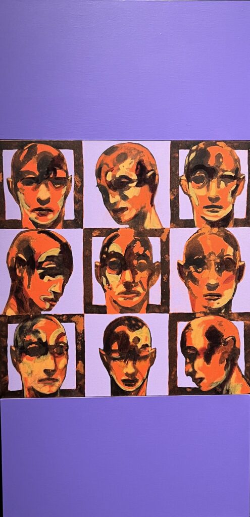 MØTER<br>126 x 66 cm<br>akryl på lerret