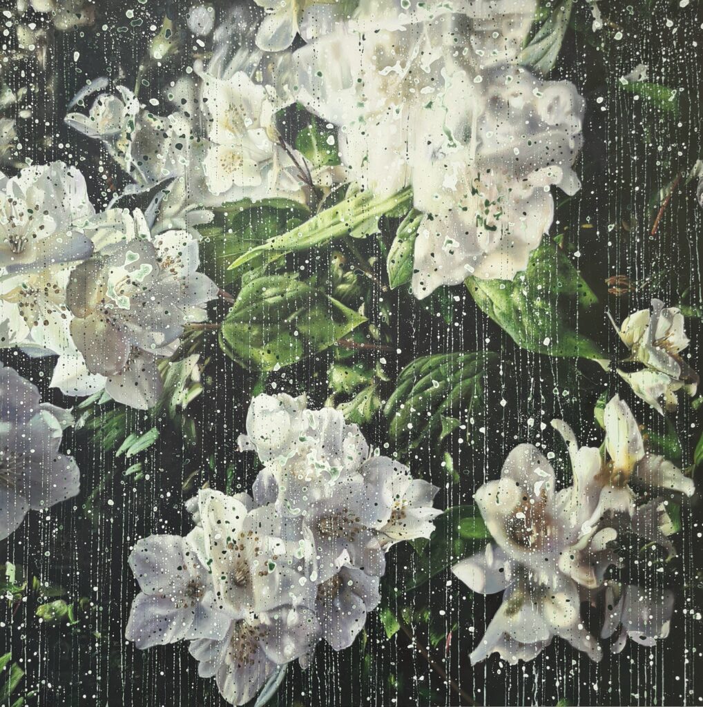An Doan Nguyen<br>JASMINE FLOWERS03<br>120 x 120 cm<br>olje på lerret