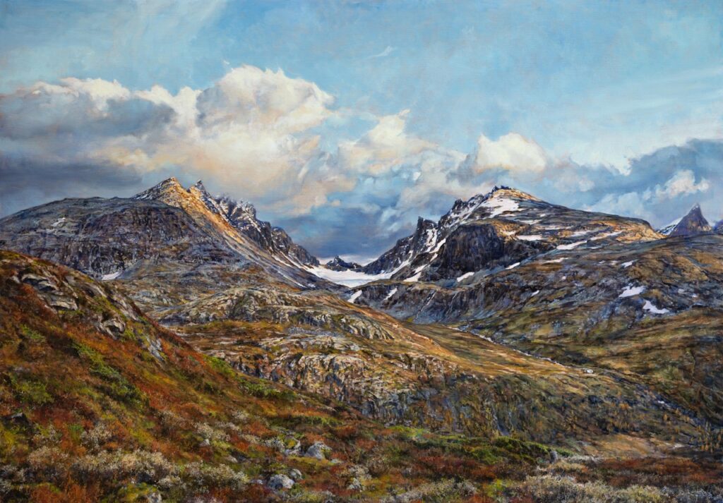 SKAGASTØLTINDANE<br>105 x 150 cm<br>oil on canvas