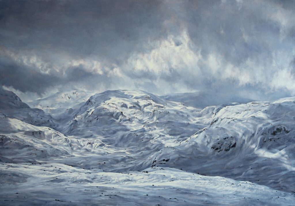 LYSFORMASJON (Haukelifjell)<br>105 x 150 cm<br>oil on canvas